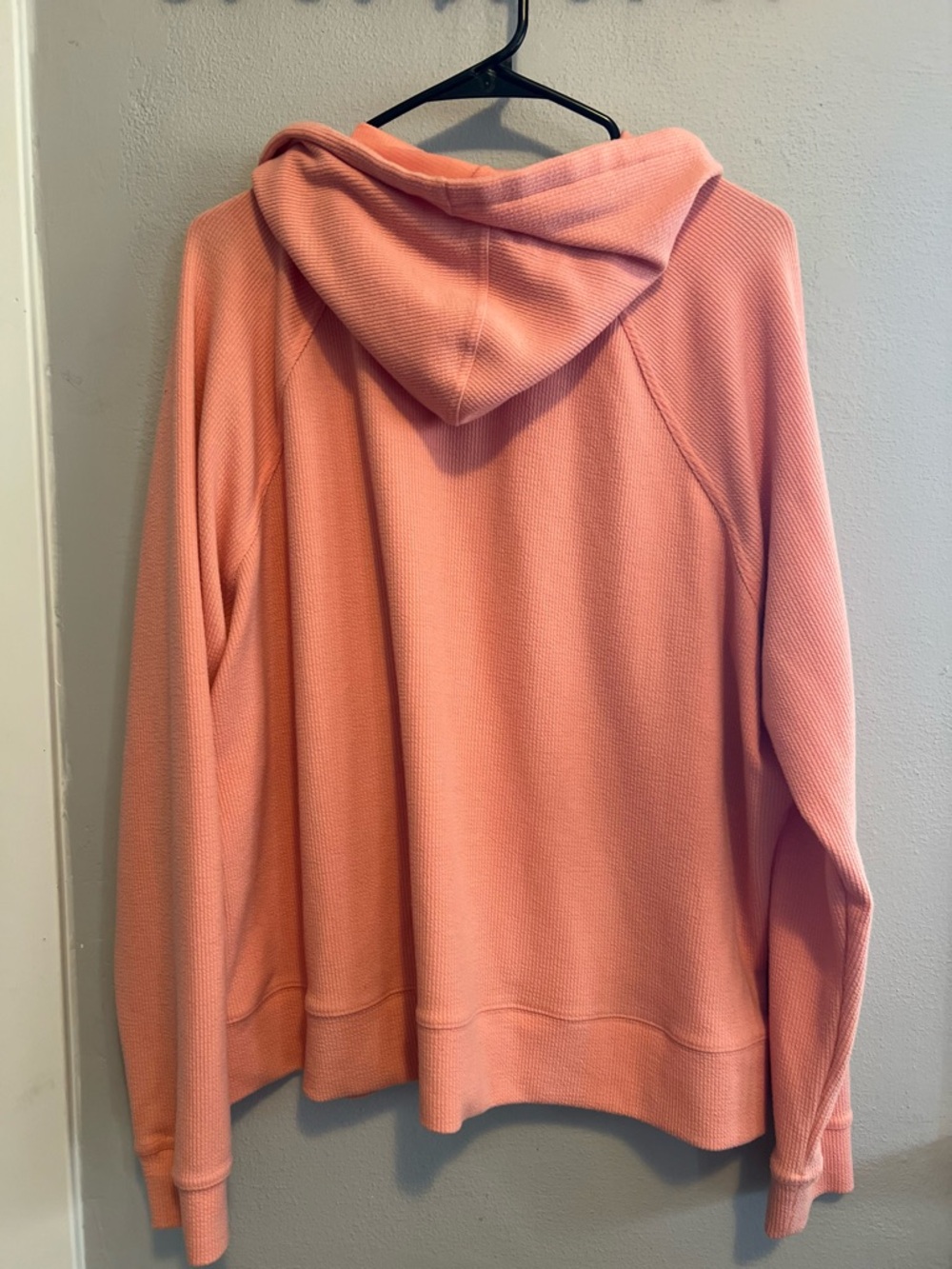 Peach Coral Zip-Up Hoodie - Picture 2 of 2
